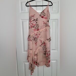 Elegant Asymmetrical Floral Dress